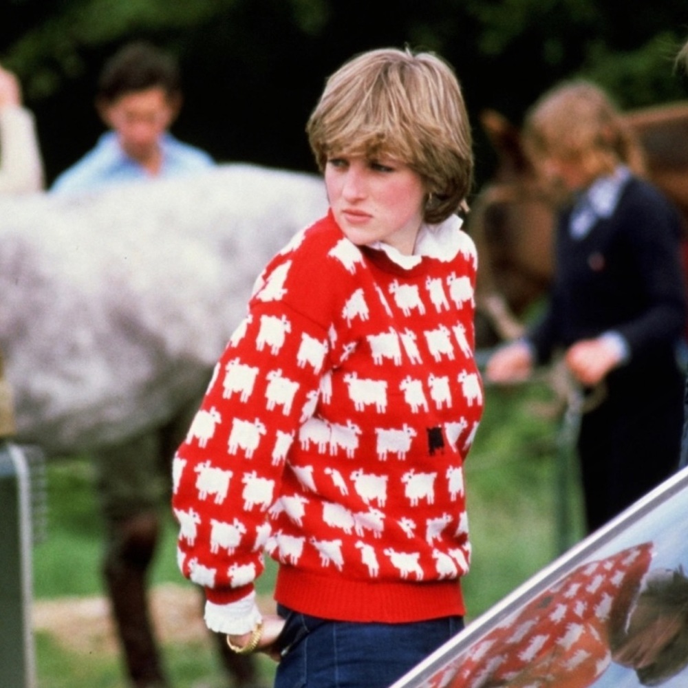 Warm & Wonderful Woman’s Sheep Sweater worn by Princess Di